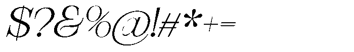 Bravellion Light Expanded Italic Font OTHER CHARS