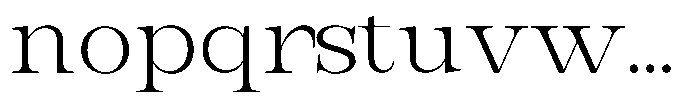 Bravellion Light Expanded Font LOWERCASE
