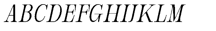 Bravellion Light Extra Condensed Italic Font UPPERCASE