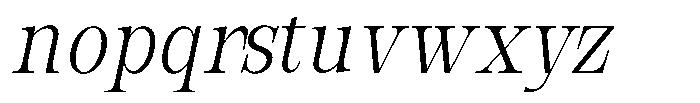 Bravellion Light Extra Condensed Italic Font LOWERCASE