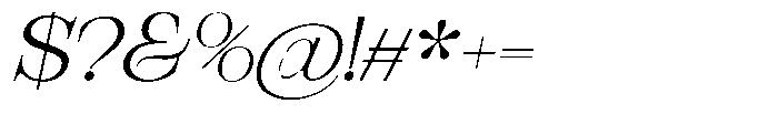 Bravellion Light Extra Expanded Italic Font OTHER CHARS
