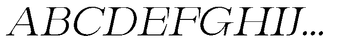 Bravellion Light Extra Expanded Italic Font UPPERCASE