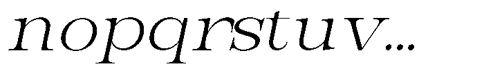 Bravellion Light Extra Expanded Italic Font LOWERCASE