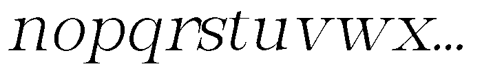 Bravellion Light Italic Font LOWERCASE
