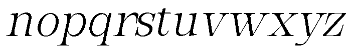 Bravellion Light Semi Condensed Italic Font LOWERCASE