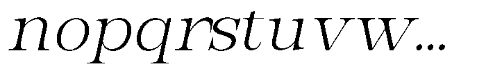 Bravellion Light Semi Expanded Italic Font LOWERCASE