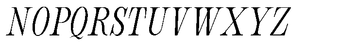Bravellion Light Ultra Condensed Italic Font UPPERCASE