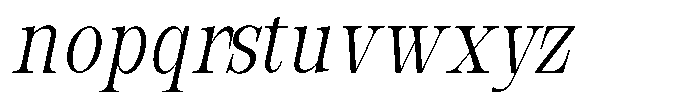 Bravellion Light Ultra Condensed Italic Font LOWERCASE