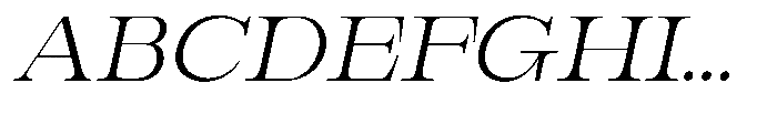 Bravellion Light Ultra Expanded Italic Font UPPERCASE