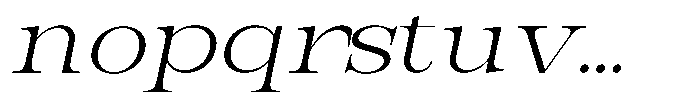 Bravellion Light Ultra Expanded Italic Font LOWERCASE