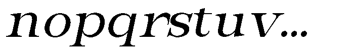 Bravellion Medium Expanded Italic Font LOWERCASE