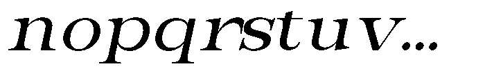 Bravellion Medium Extra Expanded Italic Font LOWERCASE