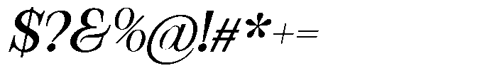 Bravellion Medium Italic Font OTHER CHARS