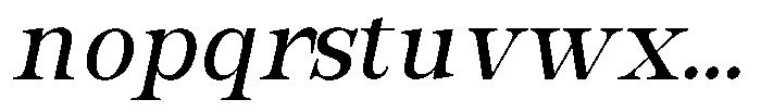 Bravellion Medium Semi Condensed Italic Font LOWERCASE