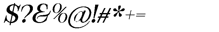 Bravellion Medium Semi Expanded Italic Font OTHER CHARS