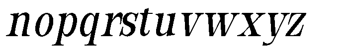 Bravellion Medium Ultra Condensed Italic Font LOWERCASE