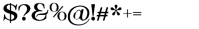 Bravellion Semi Bold Extra Expanded Font OTHER CHARS