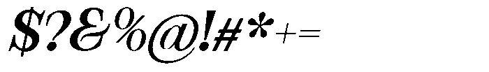 Bravellion Semi Bold Italic Font OTHER CHARS