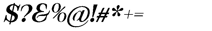Bravellion Semi Bold Semi Expanded Italic Font OTHER CHARS