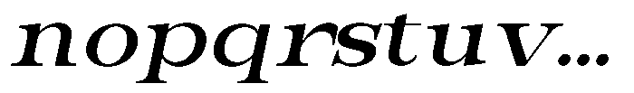 Bravellion Semi Bold Ultra Expanded Italic Font LOWERCASE