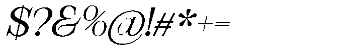 Bravellion Semi Expanded Italic Font OTHER CHARS