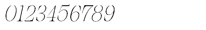 Bravellion Thin Condensed Italic Font OTHER CHARS
