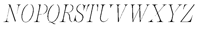 Bravellion Thin Condensed Italic Font UPPERCASE