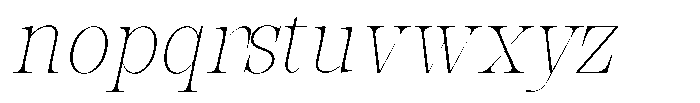 Bravellion Thin Condensed Italic Font LOWERCASE