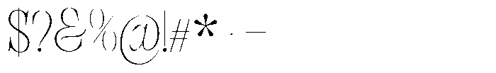 Bravellion Thin Condensed Font OTHER CHARS