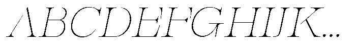 Bravellion Thin Expanded Italic Font UPPERCASE