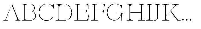 Bravellion Thin Expanded Font UPPERCASE