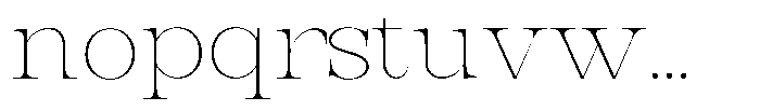 Bravellion Thin Expanded Font LOWERCASE