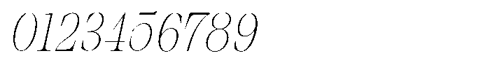 Bravellion Thin Extra Condensed Italic Font OTHER CHARS