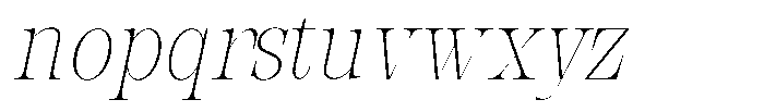 Bravellion Thin Extra Condensed Italic Font LOWERCASE
