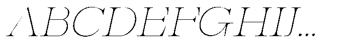 Bravellion Thin Extra Expanded Italic Font UPPERCASE