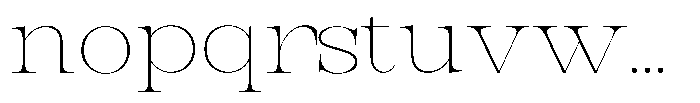 Bravellion Thin Extra Expanded Font LOWERCASE
