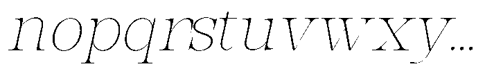 Bravellion Thin Italic Font LOWERCASE