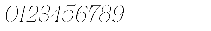 Bravellion Thin Semi Condensed Italic Font OTHER CHARS