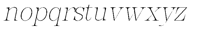Bravellion Thin Semi Condensed Italic Font LOWERCASE
