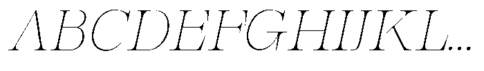 Bravellion Thin Semi Expanded Italic Font UPPERCASE