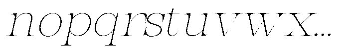 Bravellion Thin Semi Expanded Italic Font LOWERCASE