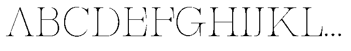 Bravellion Thin Semi Expanded Font UPPERCASE