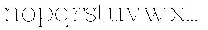 Bravellion Thin Semi Expanded Font LOWERCASE