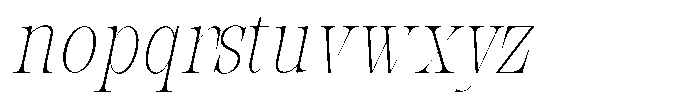 Bravellion Thin Ultra Condensed Italic Font LOWERCASE