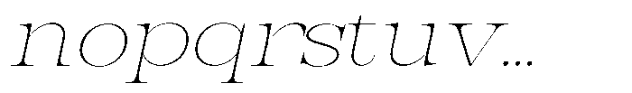 Bravellion Thin Ultra Expanded Italic Font LOWERCASE