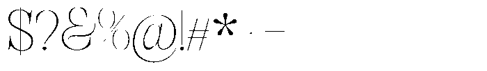 Bravellion Thin Font OTHER CHARS