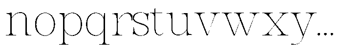Bravellion Thin Font LOWERCASE