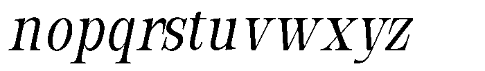 Bravellion Ultra Condensed Italic Font LOWERCASE