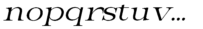 Bravellion Ultra Expanded Italic Font LOWERCASE