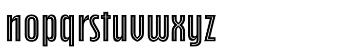 Bravora Bold Extra Condensed Inline Font LOWERCASE
